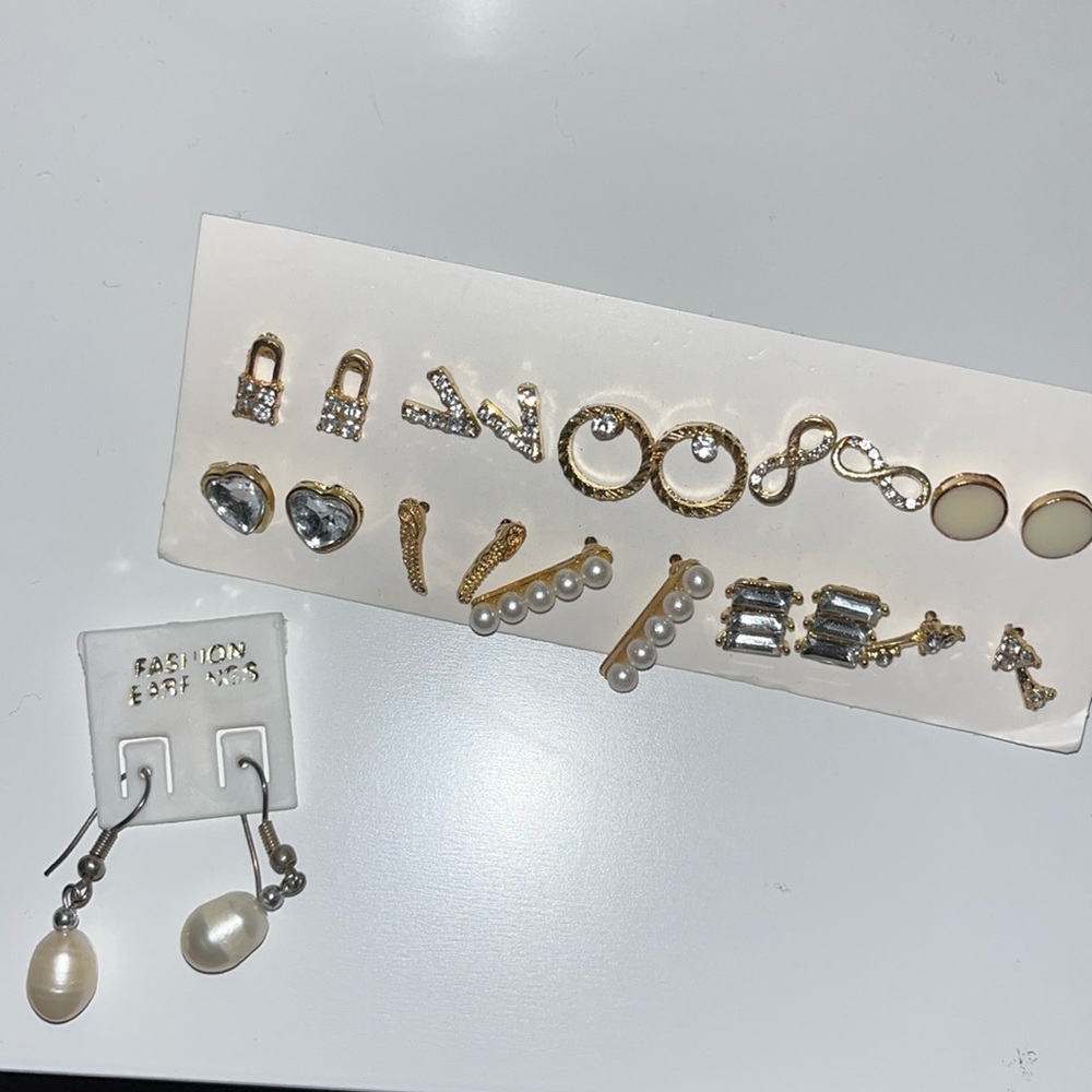 Mixed eating set with pearls